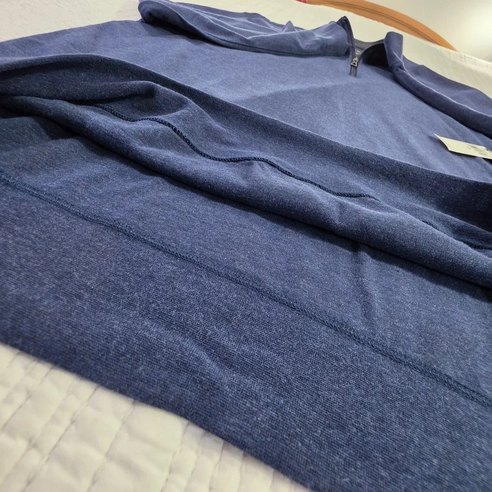 Polo Ralph Lauren Mens XXL Quarter Zip Pullover Navy Heathered Sweater NWT